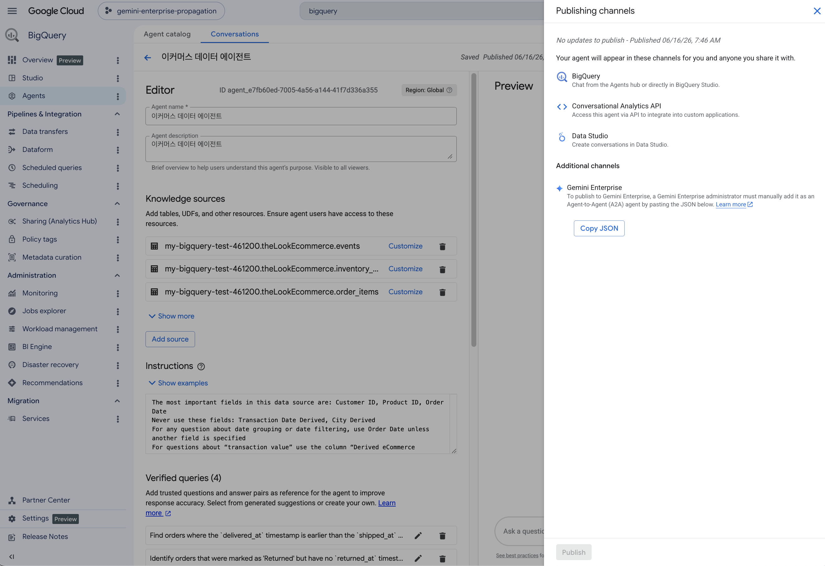BigQuery Agent Edit Thumbnail